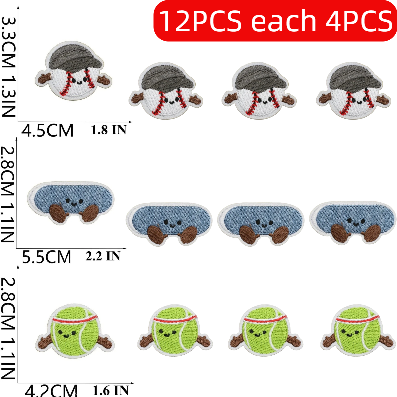 Various Sports Designs Patches - Table Tennis Cartoon review and price